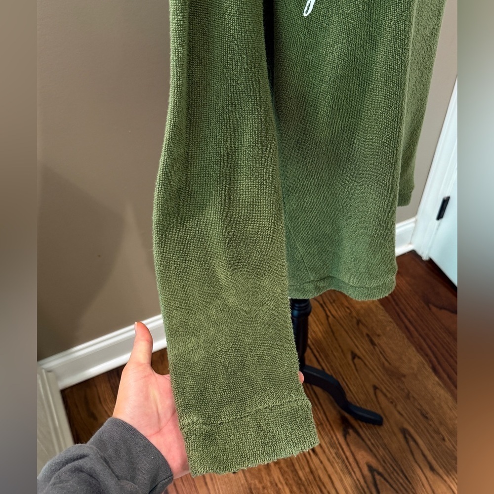 Men’s PROPERLY TIED Olive green Rag Crew sweatshirt- Size large - Picture 4 of 8